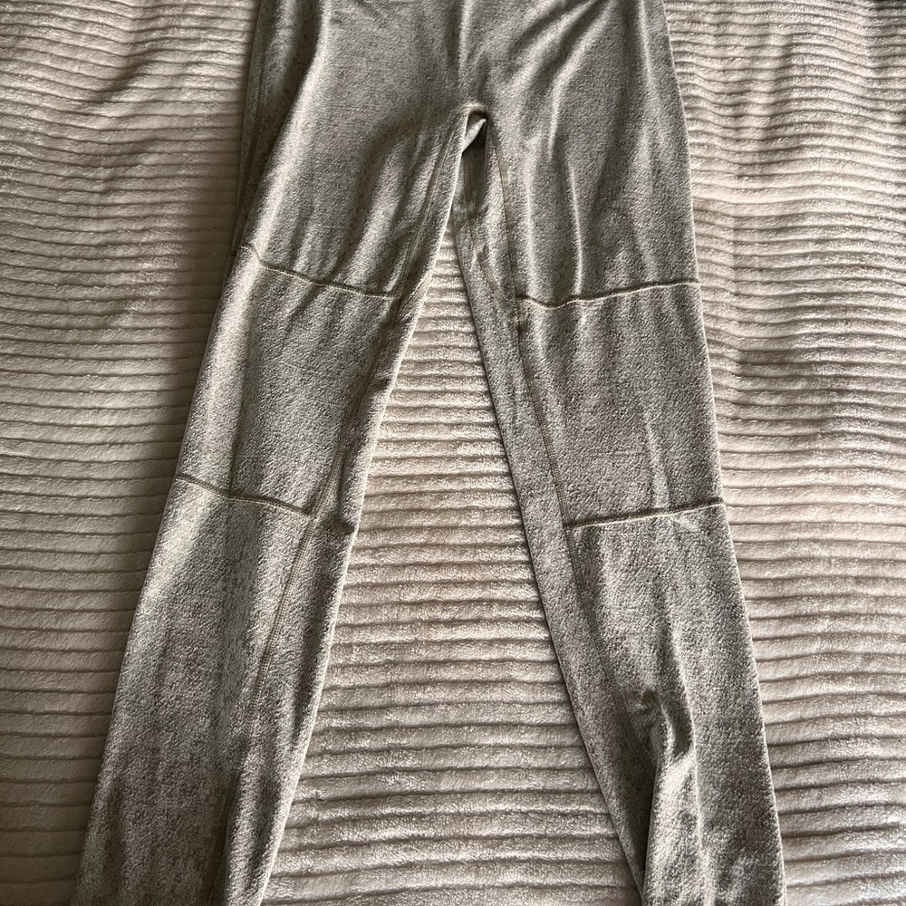 Green and grey Gymshark Textured Leggings